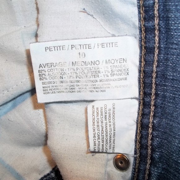 Gloria Vanderbilt Amanda Womens Jeans Size 10P Straight Leg Sewn Design Blue - Picture 6 of 7